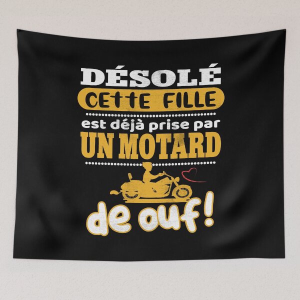 Item preview, Désolé Fille Prise Par Un Motard de Ouf | Biker Couple Gift designed and sold by MyLifeStyleShop.