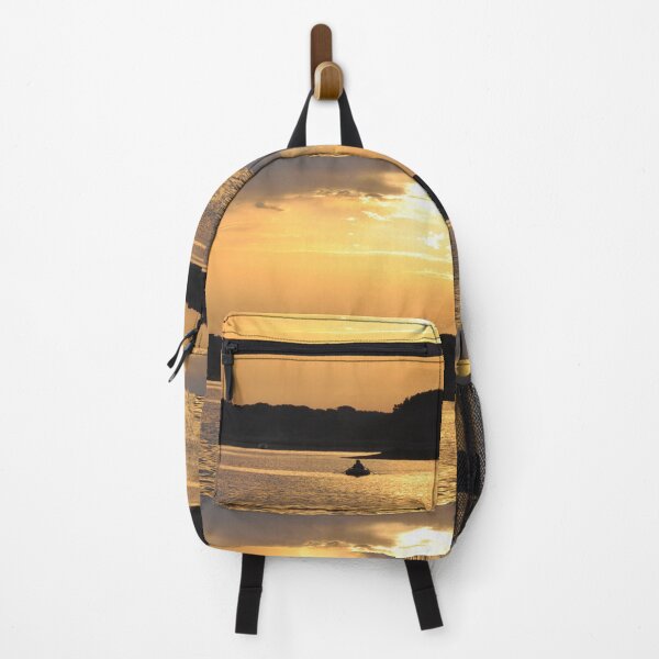 Item preview, Rowing boat against a golden sunset designed and sold by FunkiFunki.
