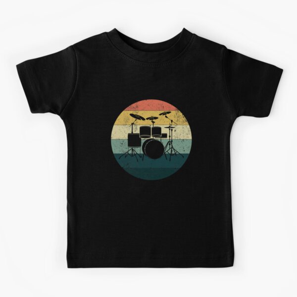 Retro Style Drum - Drummer Kids T-Shirt