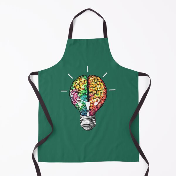 Item preview, Light bulb, colorful and illuminated brain of feminine creativity, luminous tubes in the light bulb designed and sold by Collagedream.