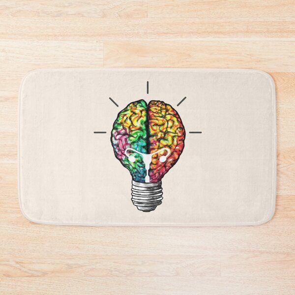 Item preview, Light bulb, colorful and illuminated brain of feminine creativity, luminous tubes in the light bulb designed and sold by Collagedream.