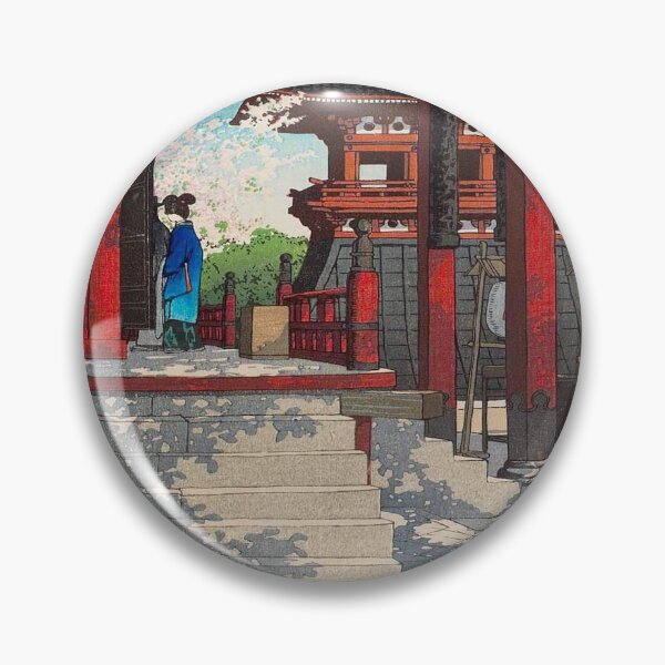 Aperçu de l'œuvre Temple Fudô à Meguro, Tokyo (Meguro Fudô-dô) par Kawase Hasui Vintage estampe japonaise Art culturel de l'Asie de l'Est créée et vendue par Ejaaz.