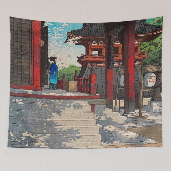 Item preview, Fudô Temple in Meguro, Tokyo (Meguro Fudô-dô) by Kawase Hasui Vintage Japanese Woodblock Print East Asian Cultural Art designed and sold by Ejaaz.