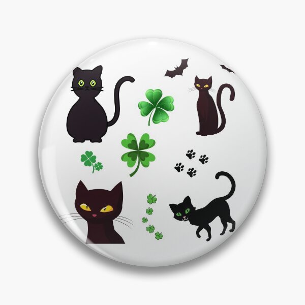 Artikelvorschau, Gutes Omen Kleeblatt und schwarze Katze entworfen und verkauft von MoonAndHare.