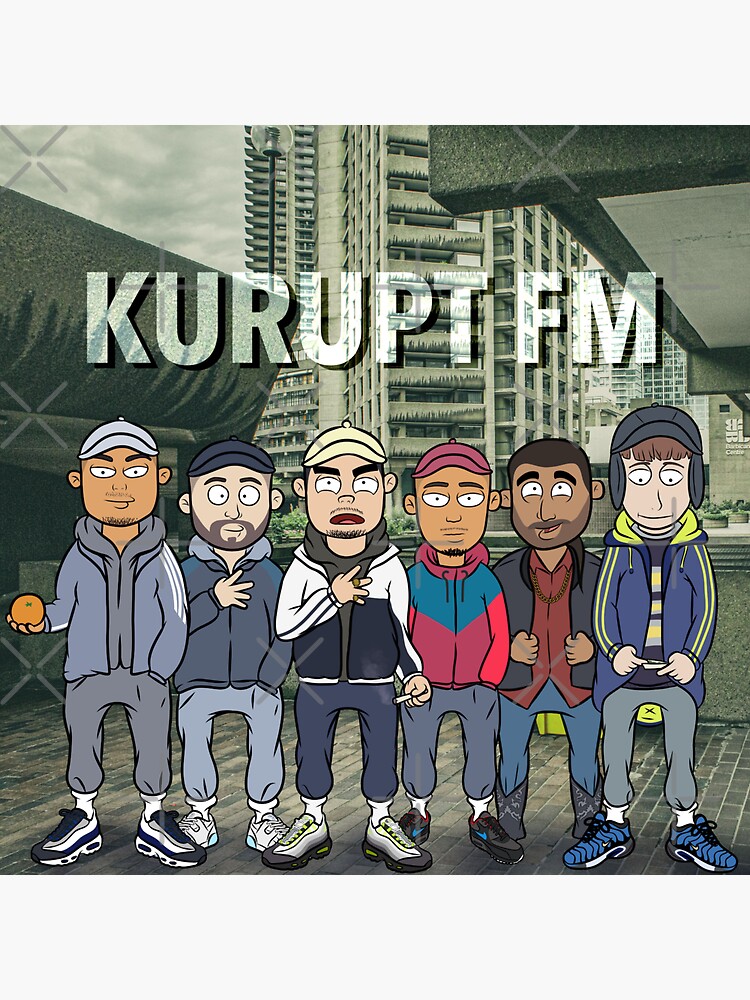 "Kurupt FM backdrop " Sticker for Sale by HotelAlfaPapa Redbubble