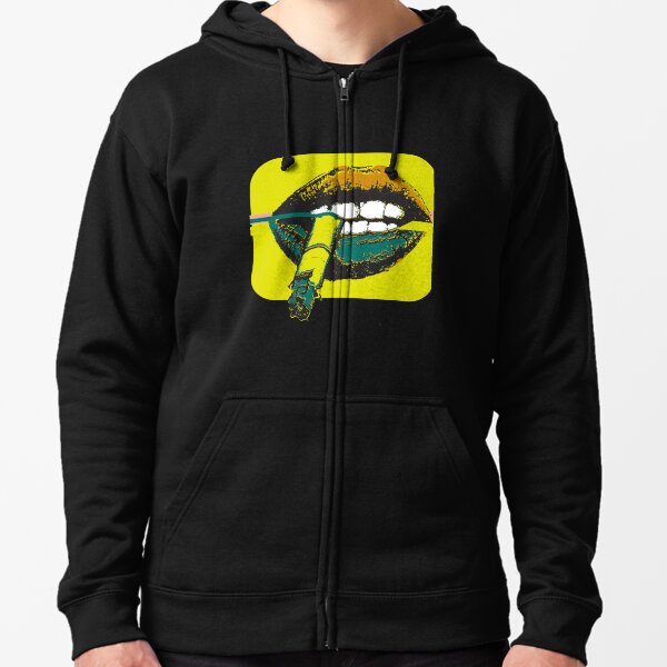 Brights Lips and Cigs Zipped Hoodie