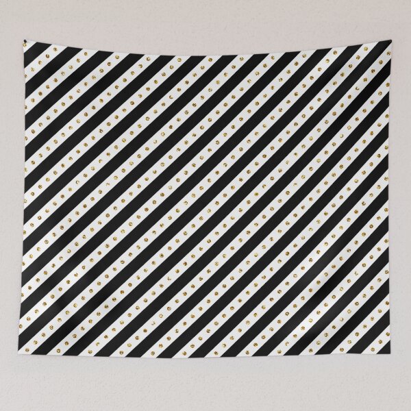Item preview, BLACK AND GOLD STRIPES designed and sold by wildwhimsical.