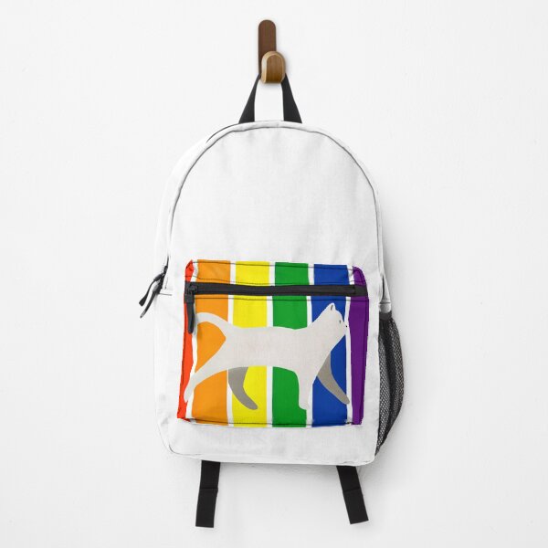 Item preview, LGBTQ pride white cat designed and sold by sagm.