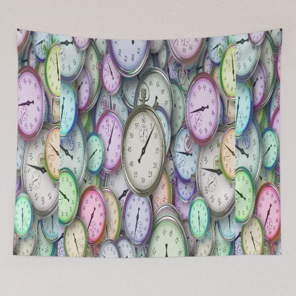 Item preview, Colorful pattern clock designed and sold by Motivationftp.