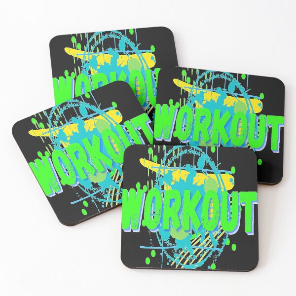 Item preview,  Arte Abstracto, Workout, Word on a psychedelic,abstract background pattern. designed and sold by Adri Barnard.