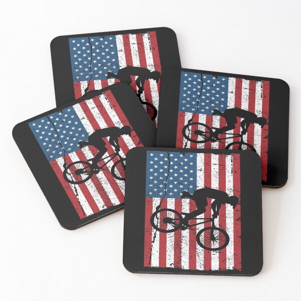 Item preview, Vintage American Flag USA BMX Biker Gifts designed and sold by rifatart.
