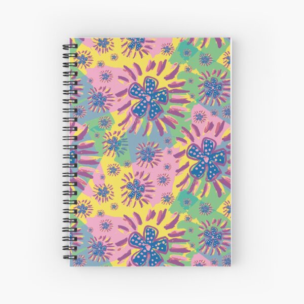 abstract flowers doodle  Spiral Notebook