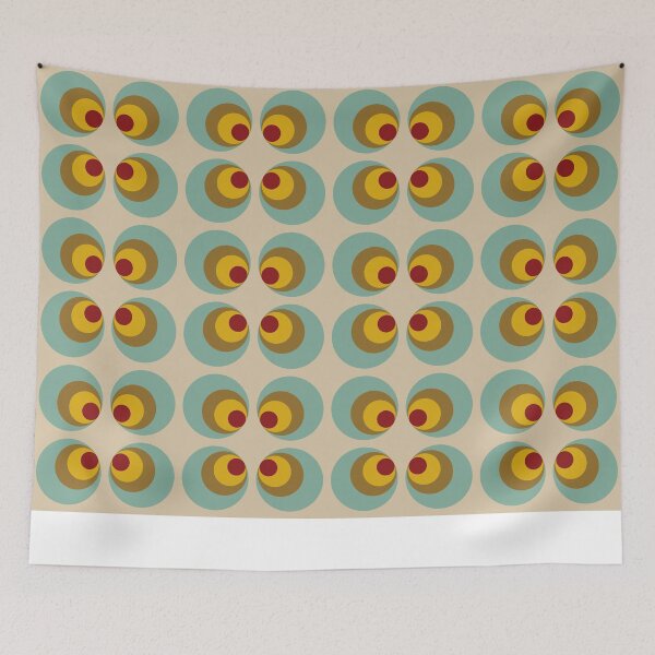 Item preview, Retro 60s geometric style pattern designed and sold by designandclouds.