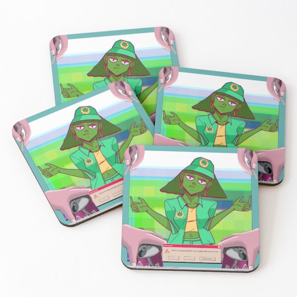 Item preview, aesthetic vaporware green cannabis girl designed and sold by mrgrinner101.