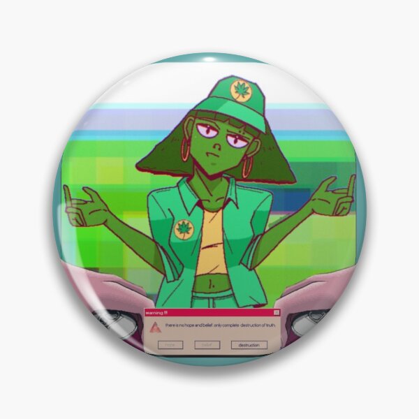 Item preview, aesthetic vaporware green cannabis girl designed and sold by mrgrinner101.