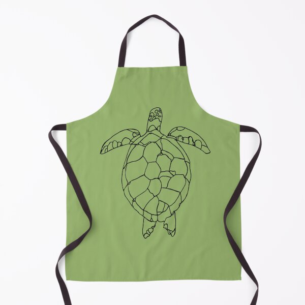 Item preview, minimalistic line art of a swimming ocean sea turtle from above designed and sold by The Red Shop.