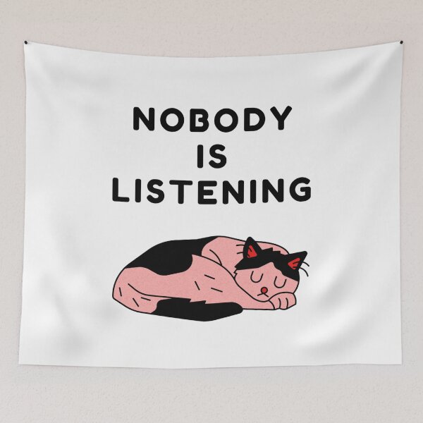 Item preview, Nobody is listening sarcastic quote t shirt [P-NIL 7]  designed and sold by HIPNOTIZAR  CRAFTS.
