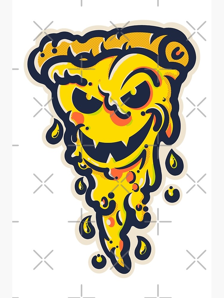 "Pizza Face" Poster for Sale by cappobeano Redbubble