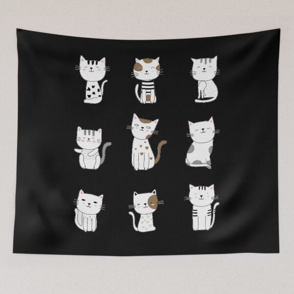 Item preview, cute cat sticker packs designed and sold by Jesar.