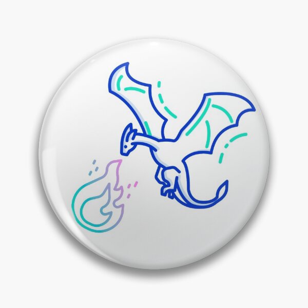 Item preview, A dragon spewing winter blue fire designed and sold by Custom Shop.