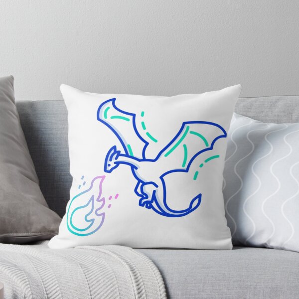Item preview, A dragon spewing winter blue fire designed and sold by Custom Shop.