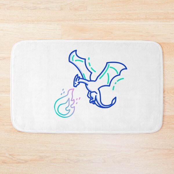 Item preview, A dragon spewing winter blue fire designed and sold by Custom Shop.