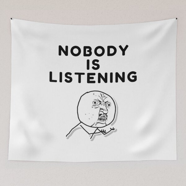 Item preview, Nobody is listening sarcastic quote t shirt [P-NIL 9]  designed and sold by HIPNOTIZAR  CRAFTS.