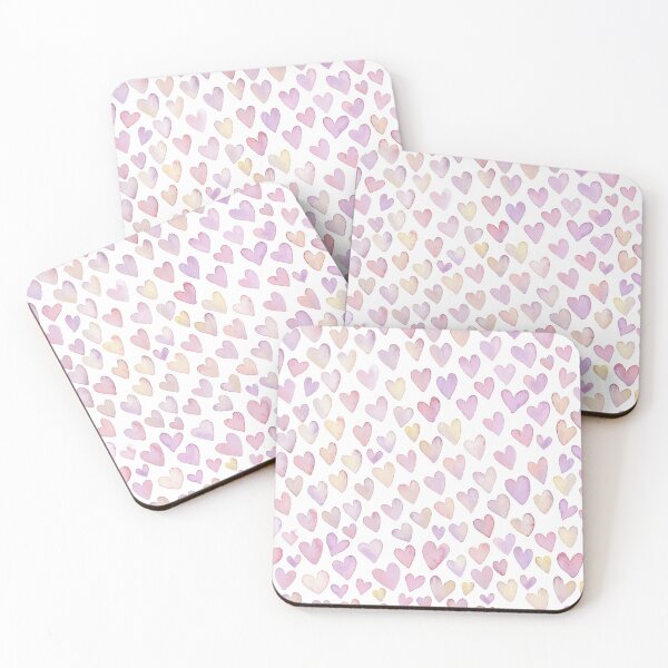 Item preview, Estampado de corazones de acuarela designed and sold by CoconatStudio.