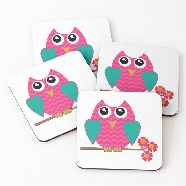 Item preview, Pink Owl Valentine's Day | Cherie's Art designed and sold by CheriesArt.