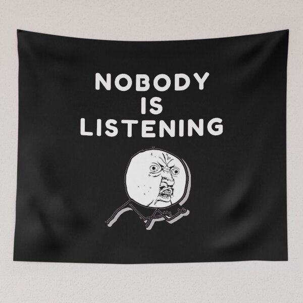 Item preview, Nobody is listening sarcastic quote t shirt [P-NIL 9B]  designed and sold by HIPNOTIZAR  CRAFTS.