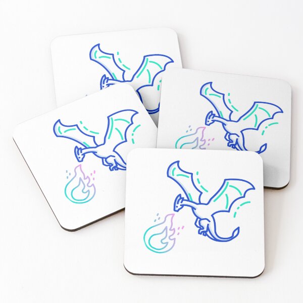 Item preview, A dragon spewing winter blue fire designed and sold by Custom Shop.