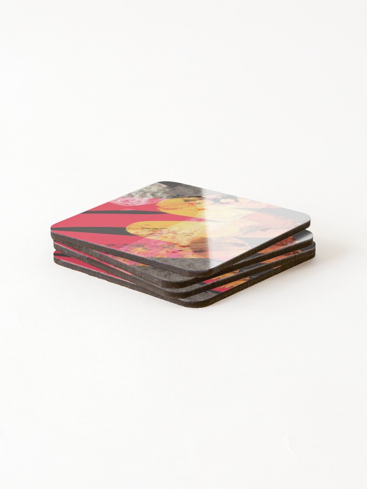 Thumbnail 4 of 5, Coasters (Set of 4), Color Ribbon Abstract Painting designed and sold by NancyMerkle.