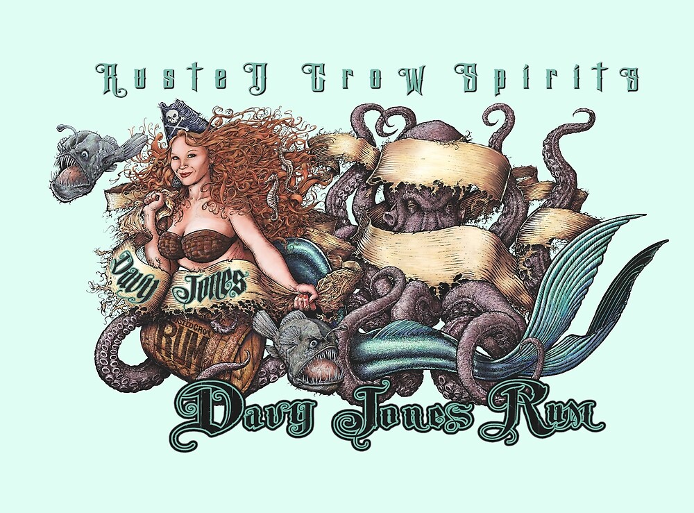 Davy Jones Rum: Label Art by RUSTED CROW SPIRITS