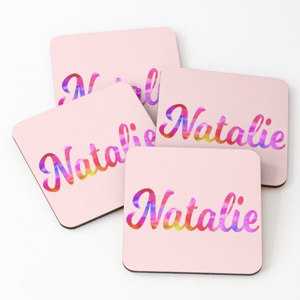 Item preview, Natalie girls name pretty multi-color design designed and sold by ComicKitsch.