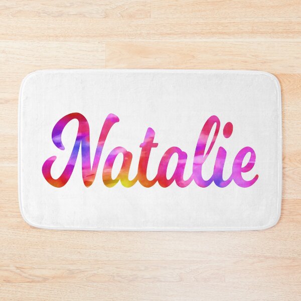 Item preview, Natalie girls name pretty multi-color design designed and sold by ComicKitsch.