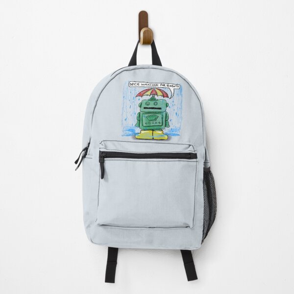 Item preview, Little Green Robot Likes The Rain: daily doodle design designed and sold by Hannah's  Doodles.