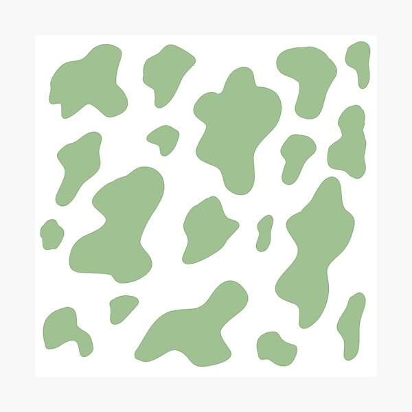 Sage Green Cow Print Aesthetic Pattern Wallpaper by lizziereadingart   Society6