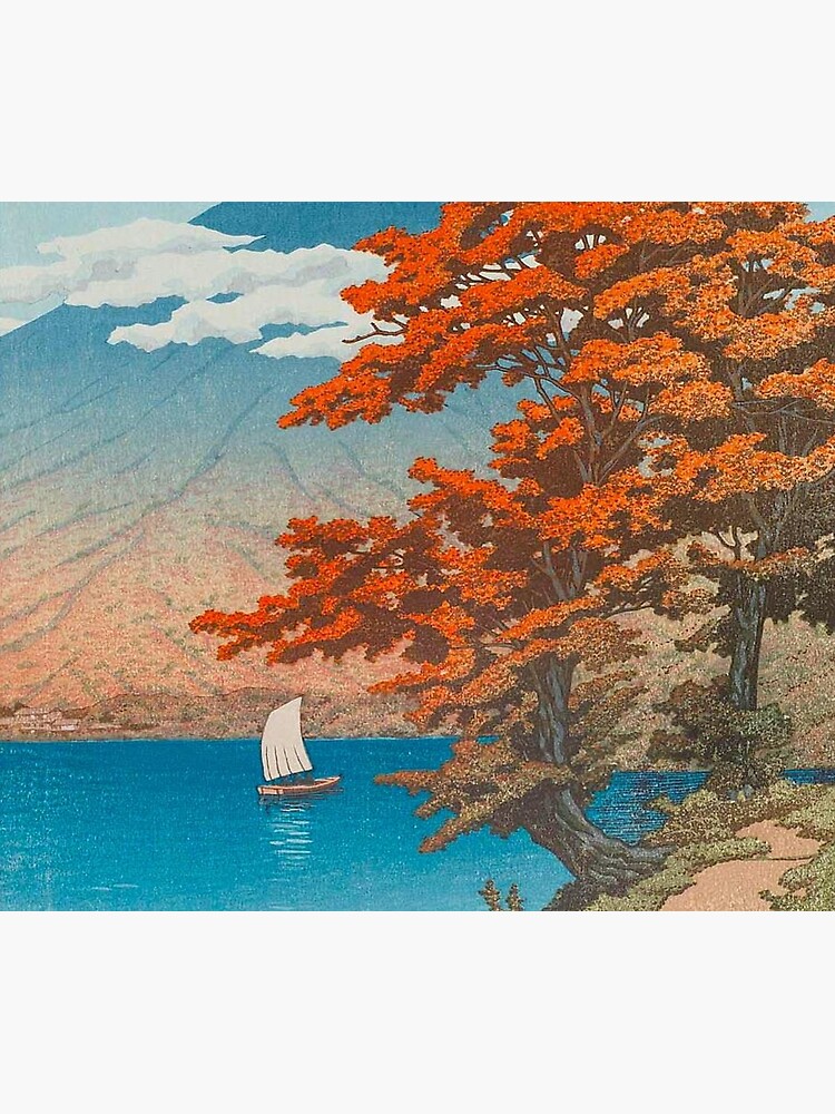 Lake Chûzenji at Nikkô by Kawase Hasui Vintage Japanese Woodblock Print East Asian Cultural Art by Ejaaz