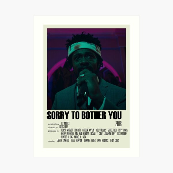 Sorry To Bother You 18 Movie Poster Art Print By Sistertea Redbubble