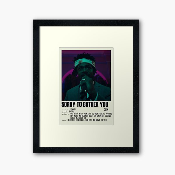 Sorry To Bother You Alternative Movie Poster Framed Art Print By Damnfinecuppa Redbubble