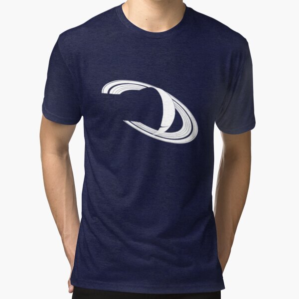 White Saturn Tri-blend T-Shirt