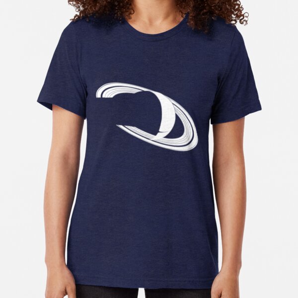 White Saturn Tri-blend T-Shirt