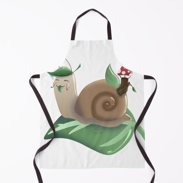 Item preview, cute snail on leaf designed and sold by CastOutArtist.