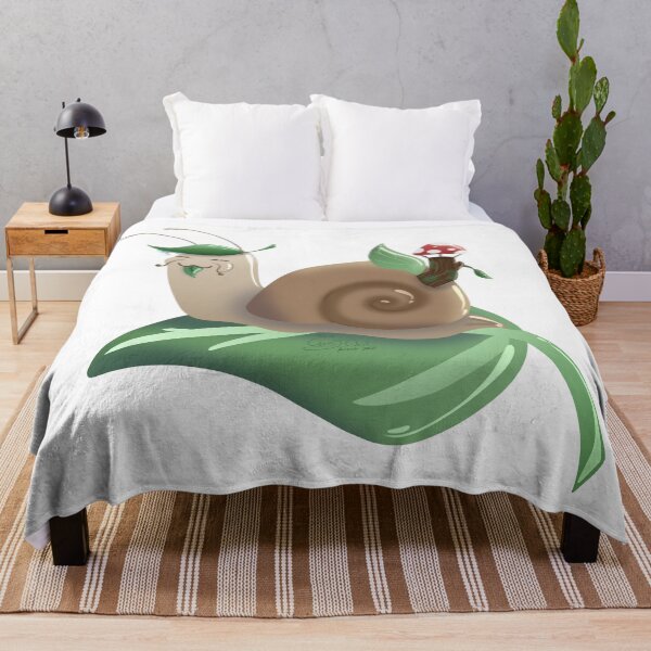 Item preview, cute snail on leaf designed and sold by CastOutArtist.