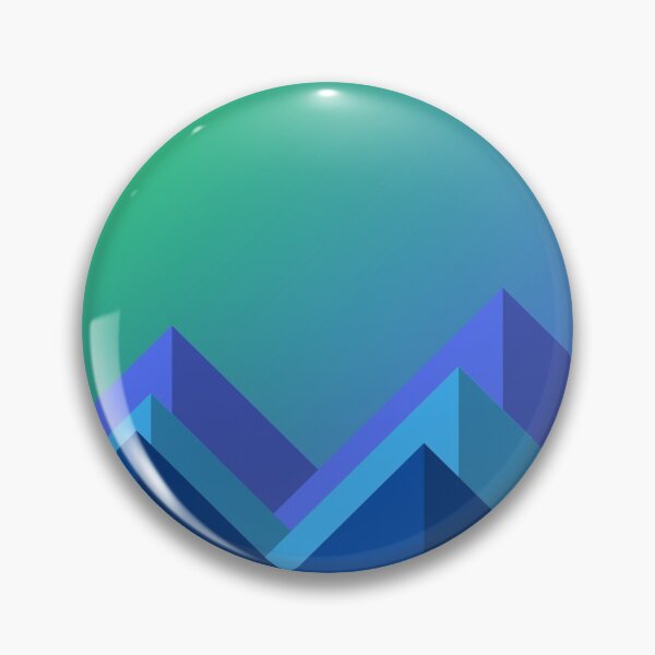 Item preview, Blue Shaded Mountains in Gradient Blue Green Sky designed and sold by ShaunSandhu.