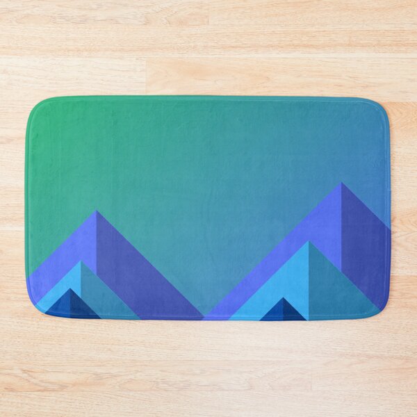 Item preview, Blue Shaded Mountains in Gradient Blue Green Sky designed and sold by ShaunSandhu.