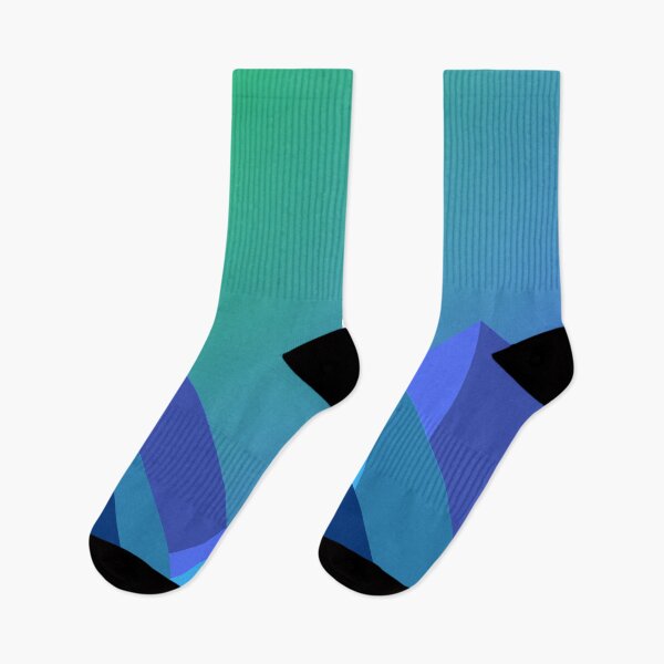Item preview, Blue Shaded Mountains in Gradient Blue Green Sky designed and sold by ShaunSandhu.