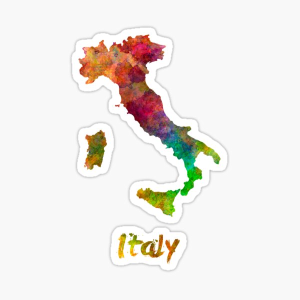 Italy in watercolor Sticker