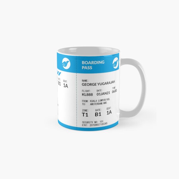 Boarding Pass 4000x1660 KL7 Classic Mug