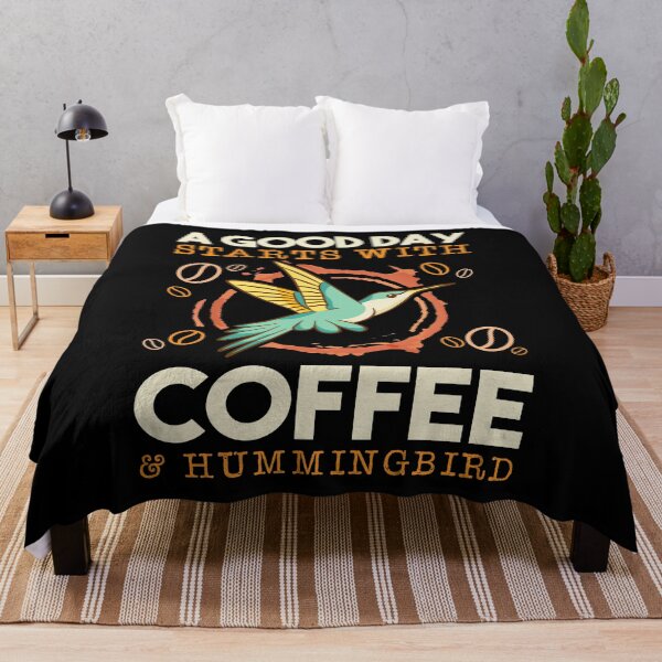 Item preview, A Good Day Starts With Coffee And Hummingbird Coffee Bean Café Caffeine Bird Specie Collector Fly Wing Collection designed and sold by shirti.